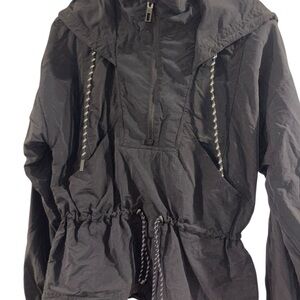 CALIA Hooded Windbreaker Rain Jacket Women’s Black Water Repellent NWT